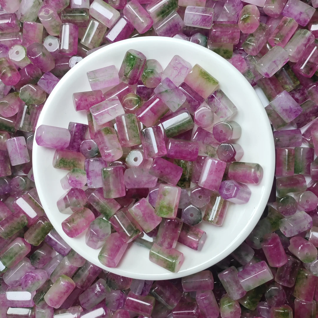 W3018西瓜碧玺六棱柱13×8mm*4颗