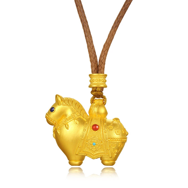 【传承】（未开价）古法黄金足金福韵·秦皇汉武福袋吊坠GH0601072