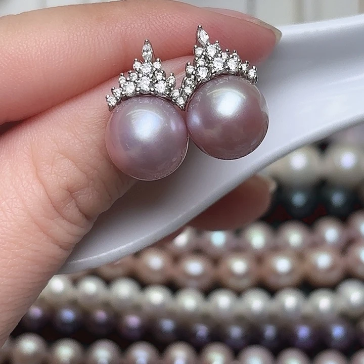 耳饰淡水珍珠银S925镶嵌