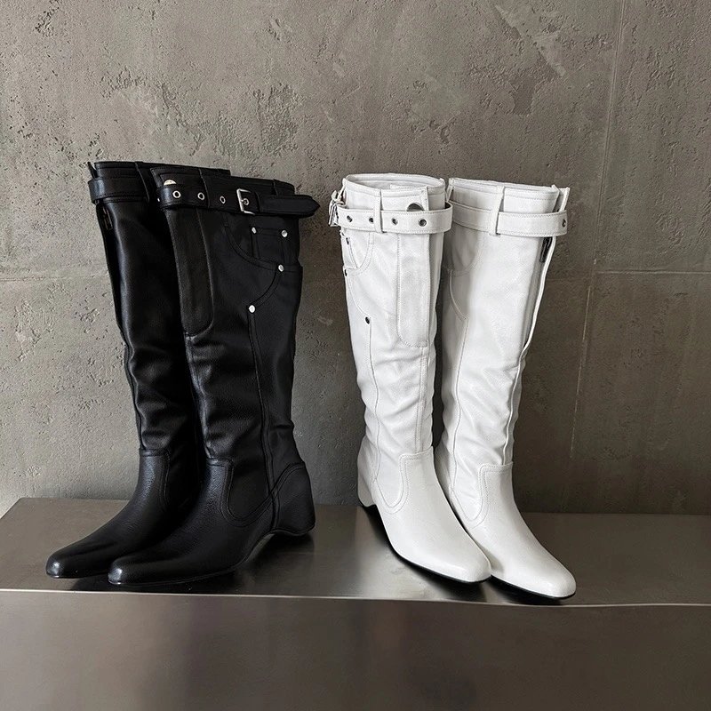 YUGE大筒围堆堆靴 辣妹必备 显瘦宽筒靴5.5cm