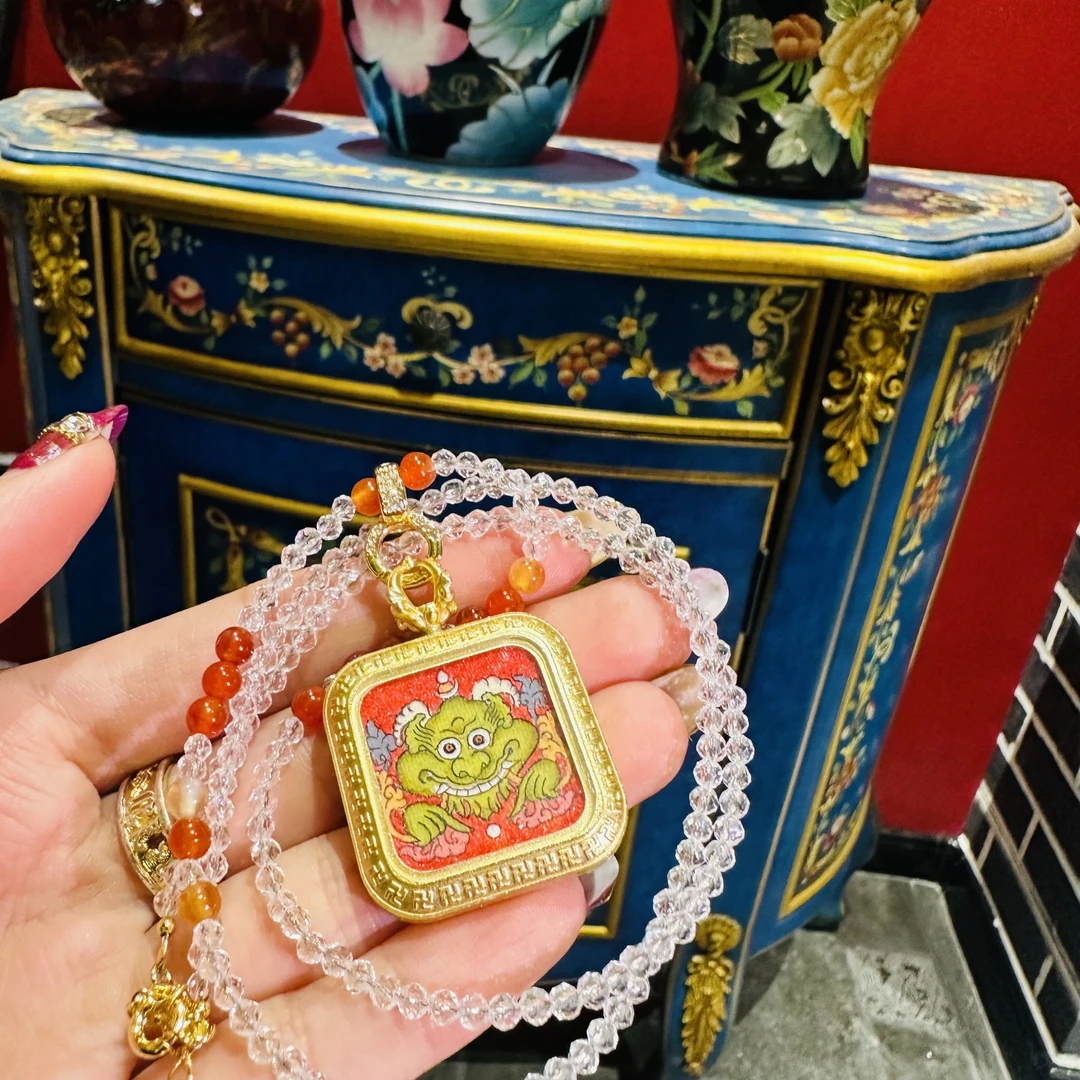 铜合金布艺吊坠 板家文创·【嘎嘎的支巴扎项链】