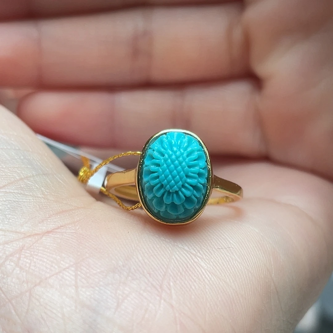 绿松石未镶嵌戒指