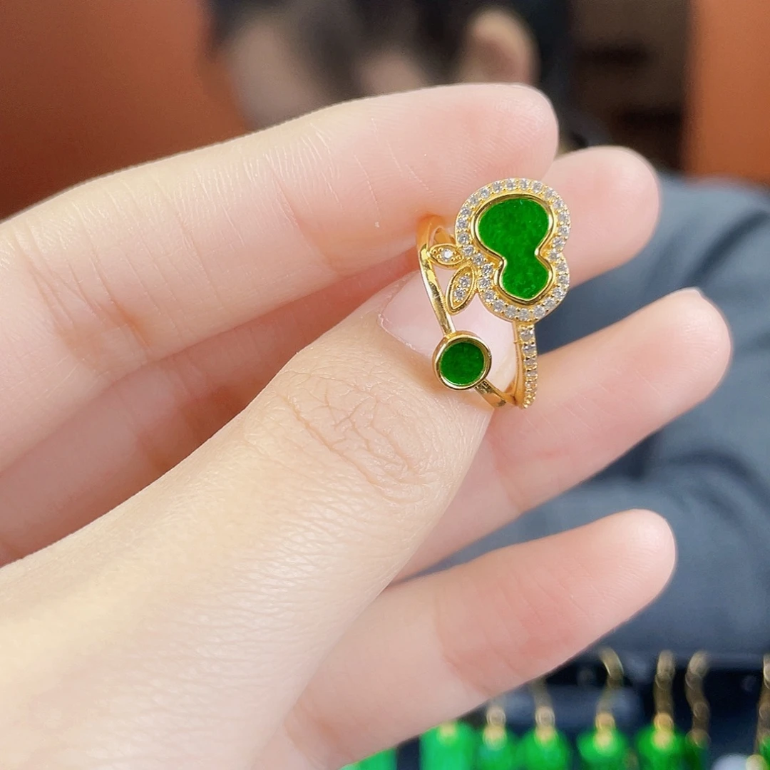 翡翠银S925镶嵌耳饰