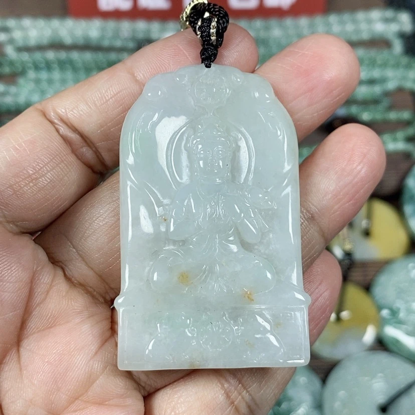 【闪购商品】翡翠颈饰未镶嵌玉吊坠翡翠玉观音牌
