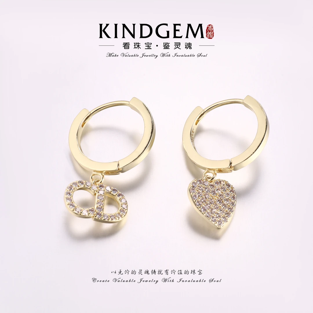 铜合金锆石耳饰 个性气质轻奢百搭耳环 C-33169