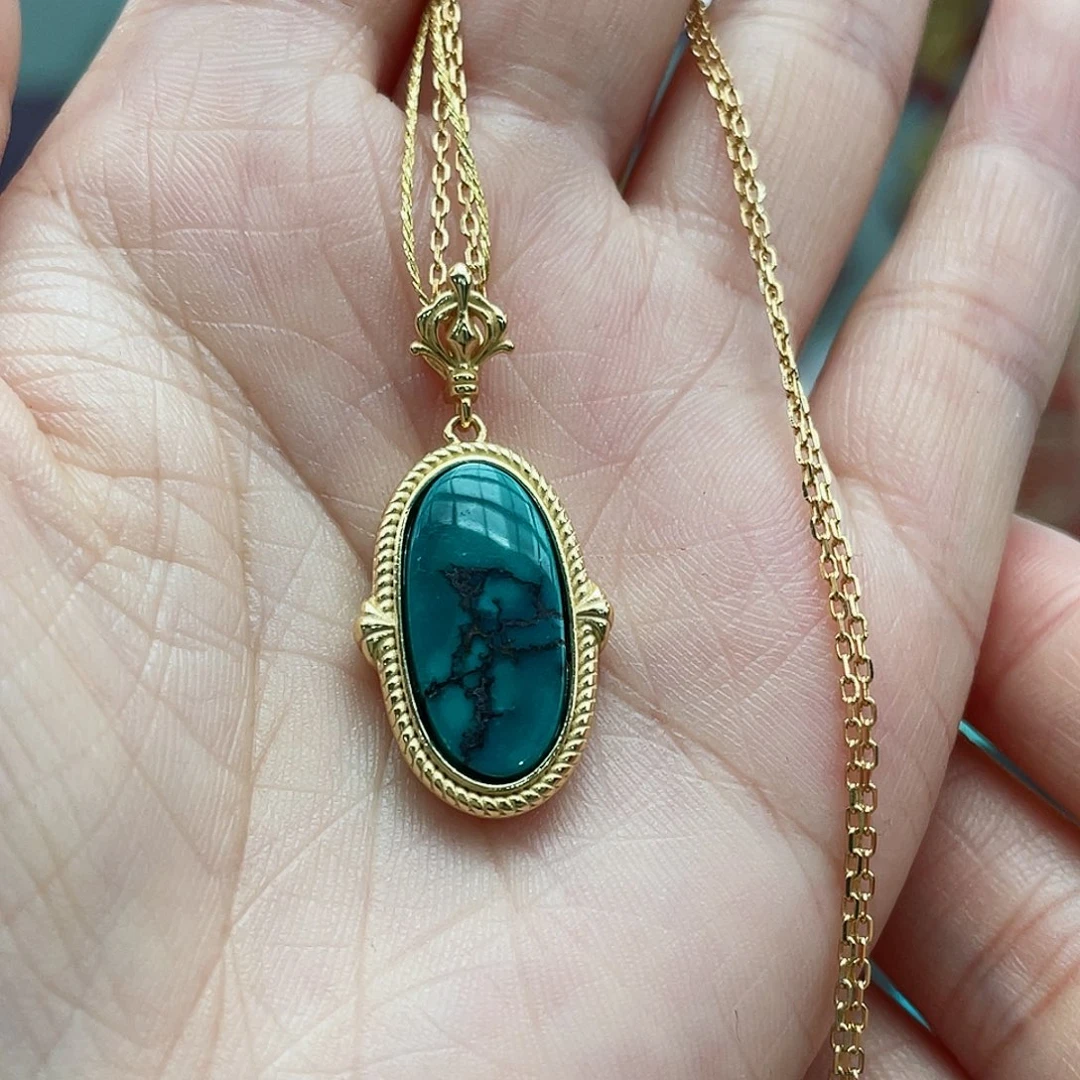 绿松石戒指银S925镶嵌