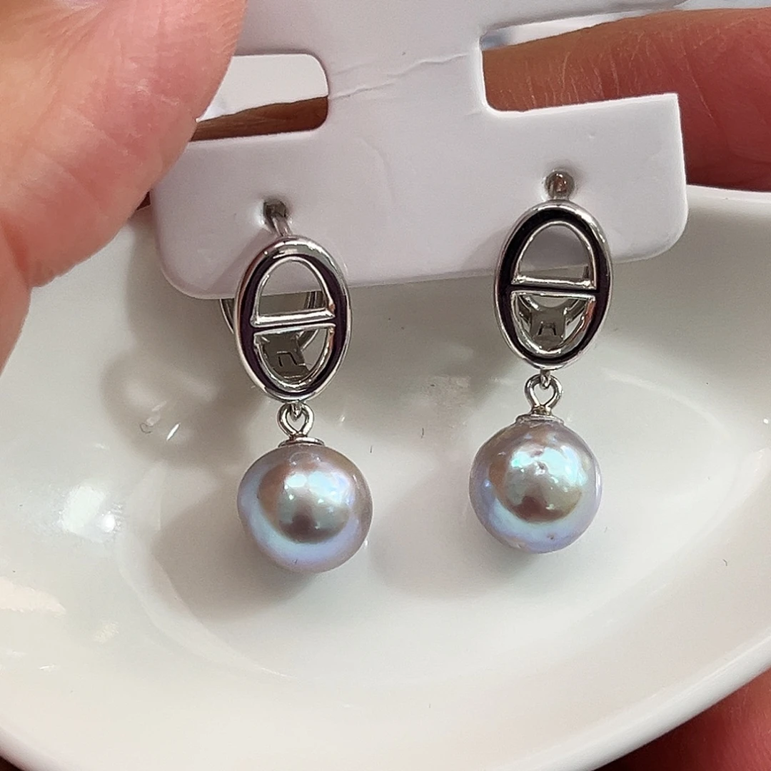 特价真多麻微巴耳饰银S925镶嵌淡水珍珠