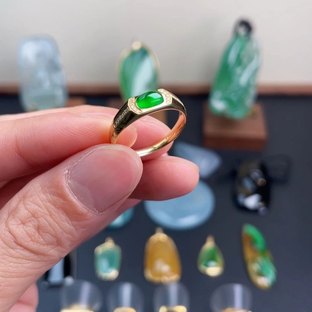 翡翠未镶嵌戒指主推款