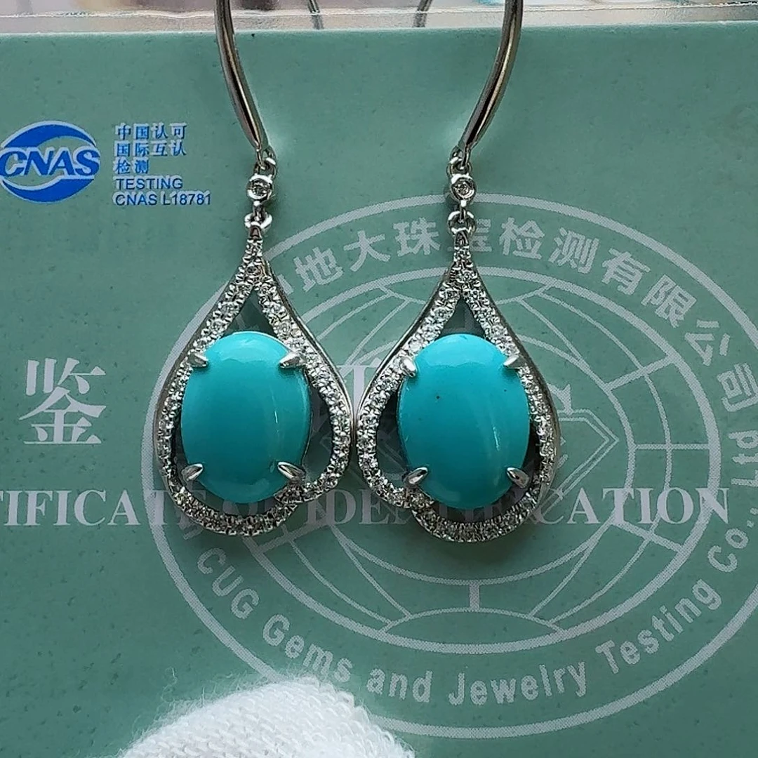 绿松石珠宝奇石银S925镶嵌