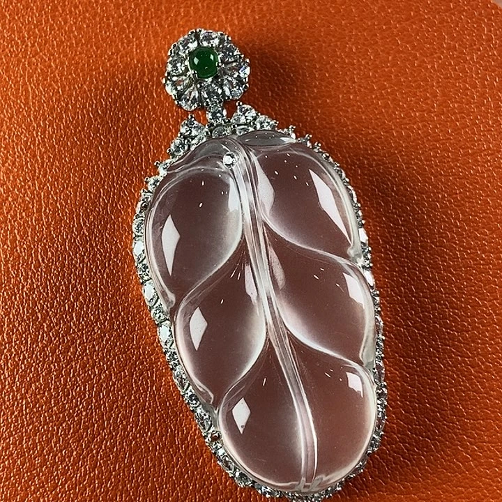 石英质玉银S925镶嵌颈饰