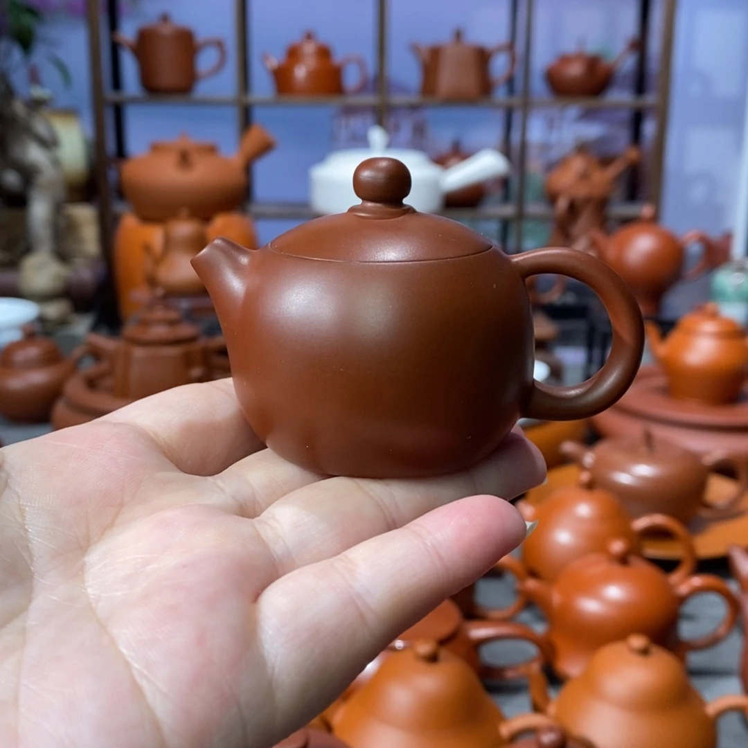茶壶紫砂章淑煌朱泥小西施50cc