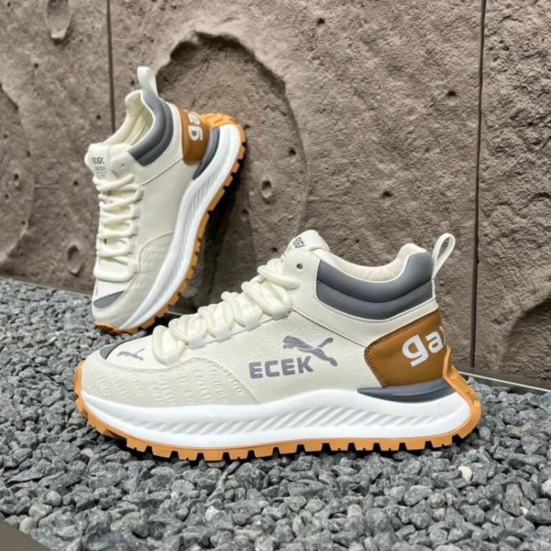 男款2025秋季新款时尚潮流百搭休闲鞋男士低帮拼色系带痞帅潮男鞋