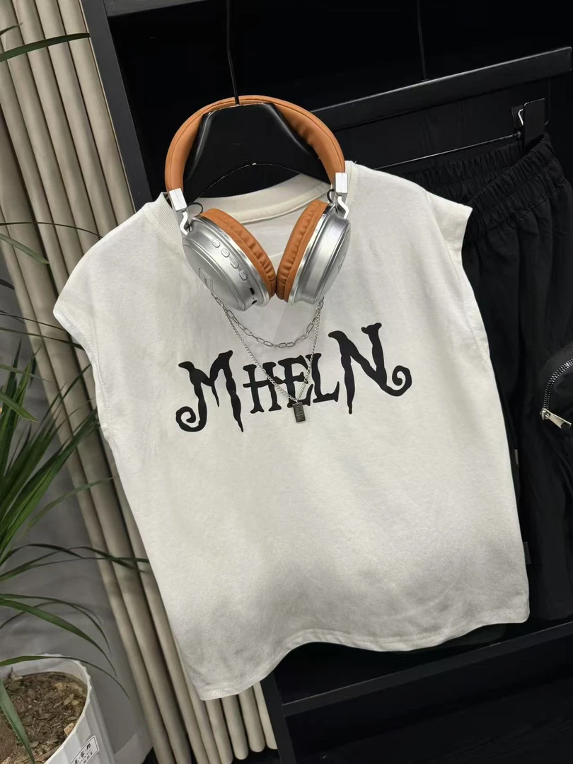 吾 2025【Y】4月20日 儿童男童女童时尚白色潮版无袖短袖3117-