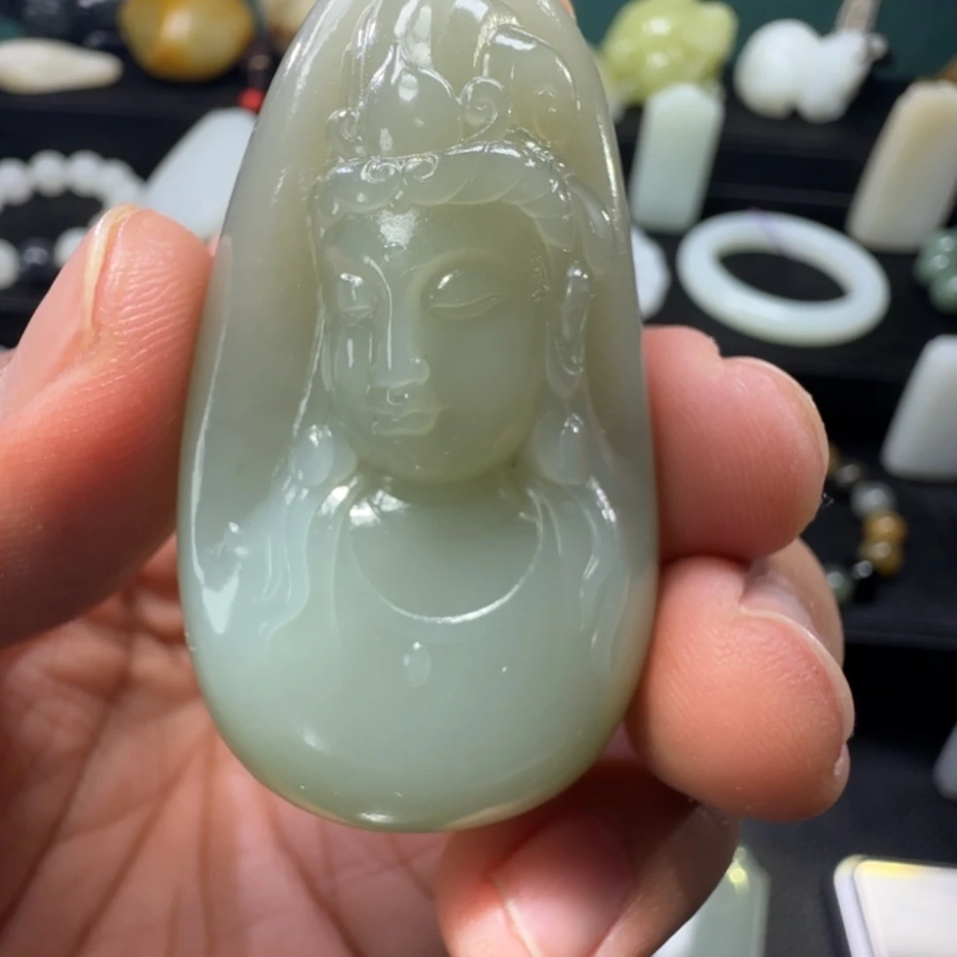 和田玉未镶嵌挂件