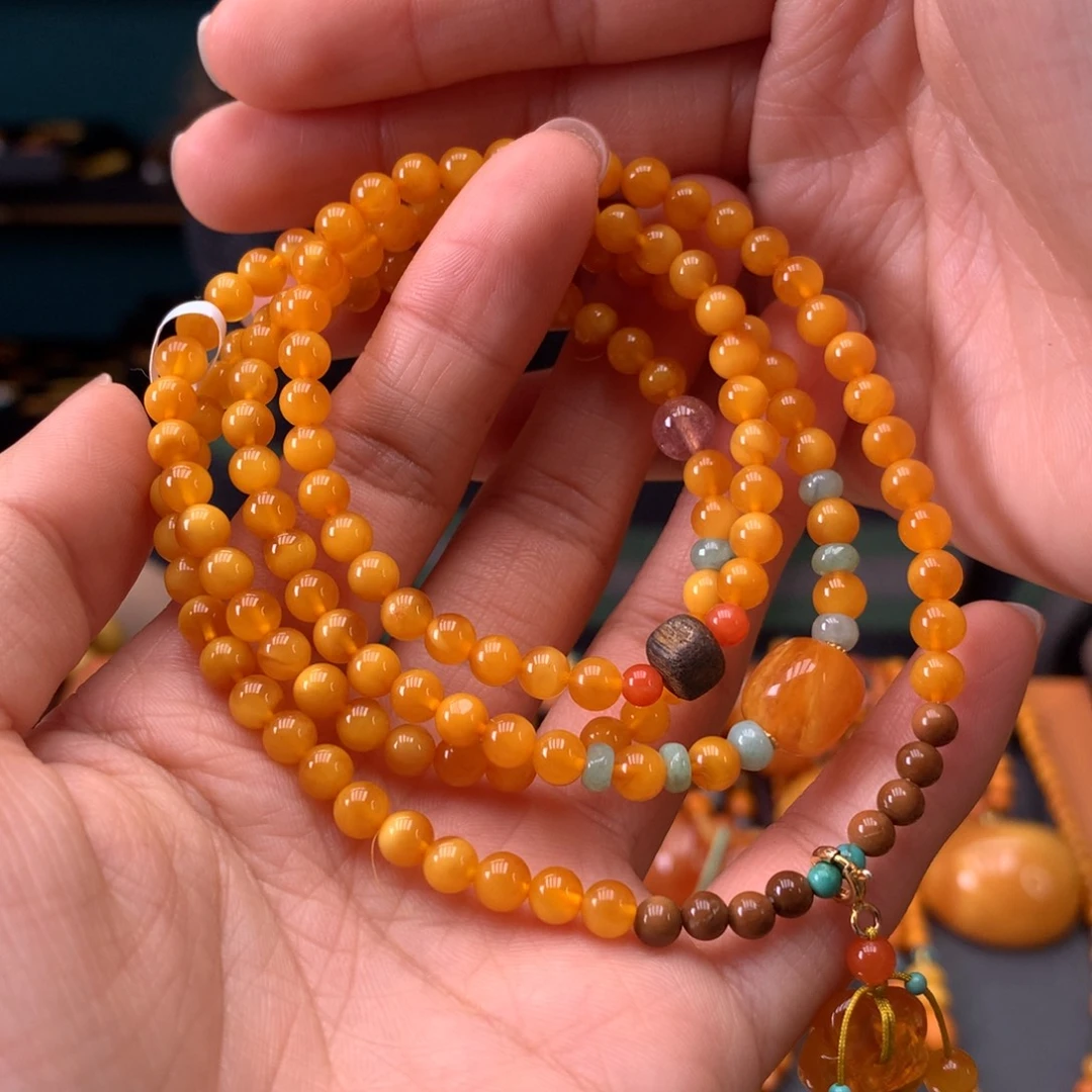 蜜蜡未镶嵌手串天然