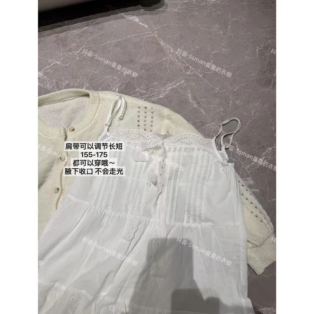 Ssman【小纯洁 吊带裙】时尚蕾丝纯欲系休闲吊带连衣裙