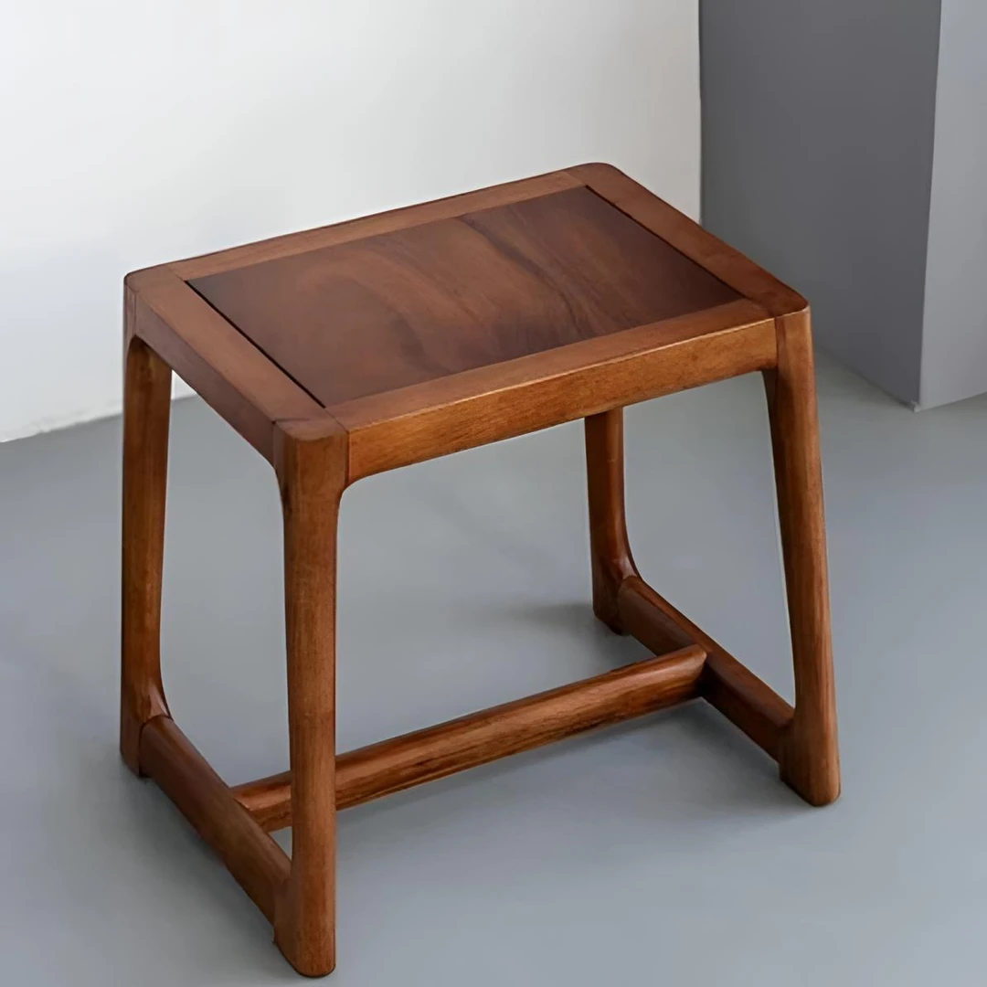 胡桃木实木家用初心登中式圆凳长方凳餐椅矮凳禅意门口换鞋凳凳子