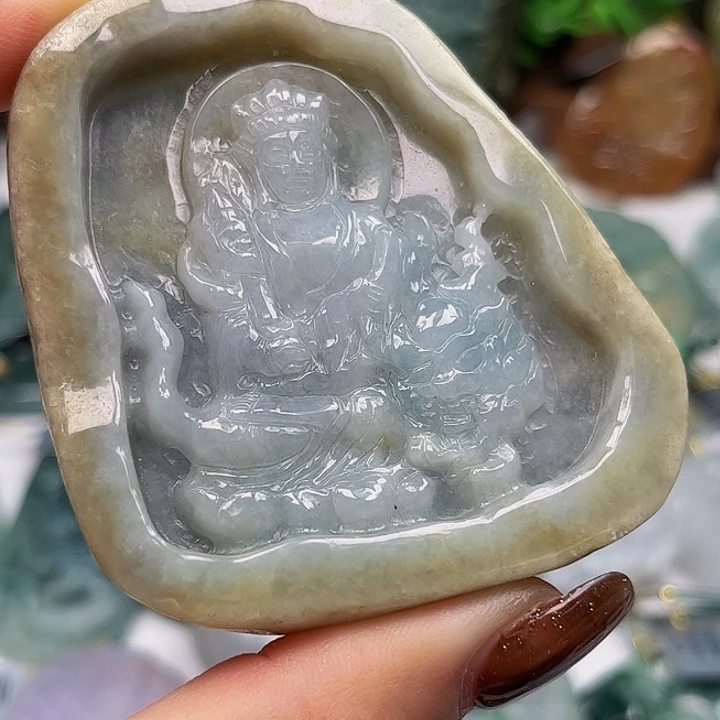 翡翠未镶嵌颈饰挂件