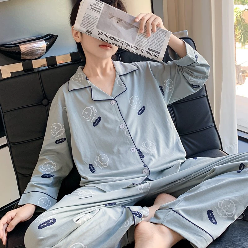 芭雅莲Kids男童睡衣纯棉A类春秋2025新款中大童纯棉卡通女童睡衣