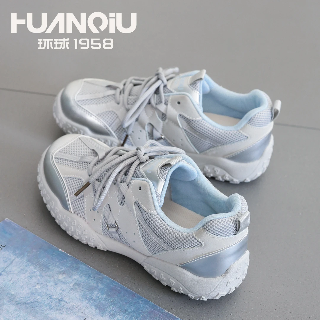 HUANQIU/环球2025秋季新款网面防滑运动鞋时尚百搭休闲鞋网红女鞋
