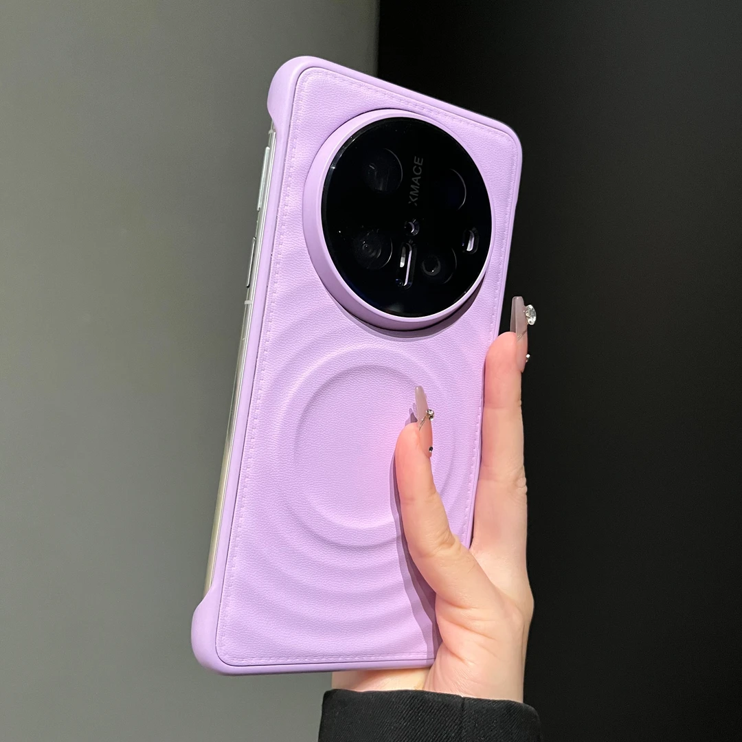 适用华为Mate70pro+手机壳p80简约无边框波漾纹磁吸mate60pro新款
