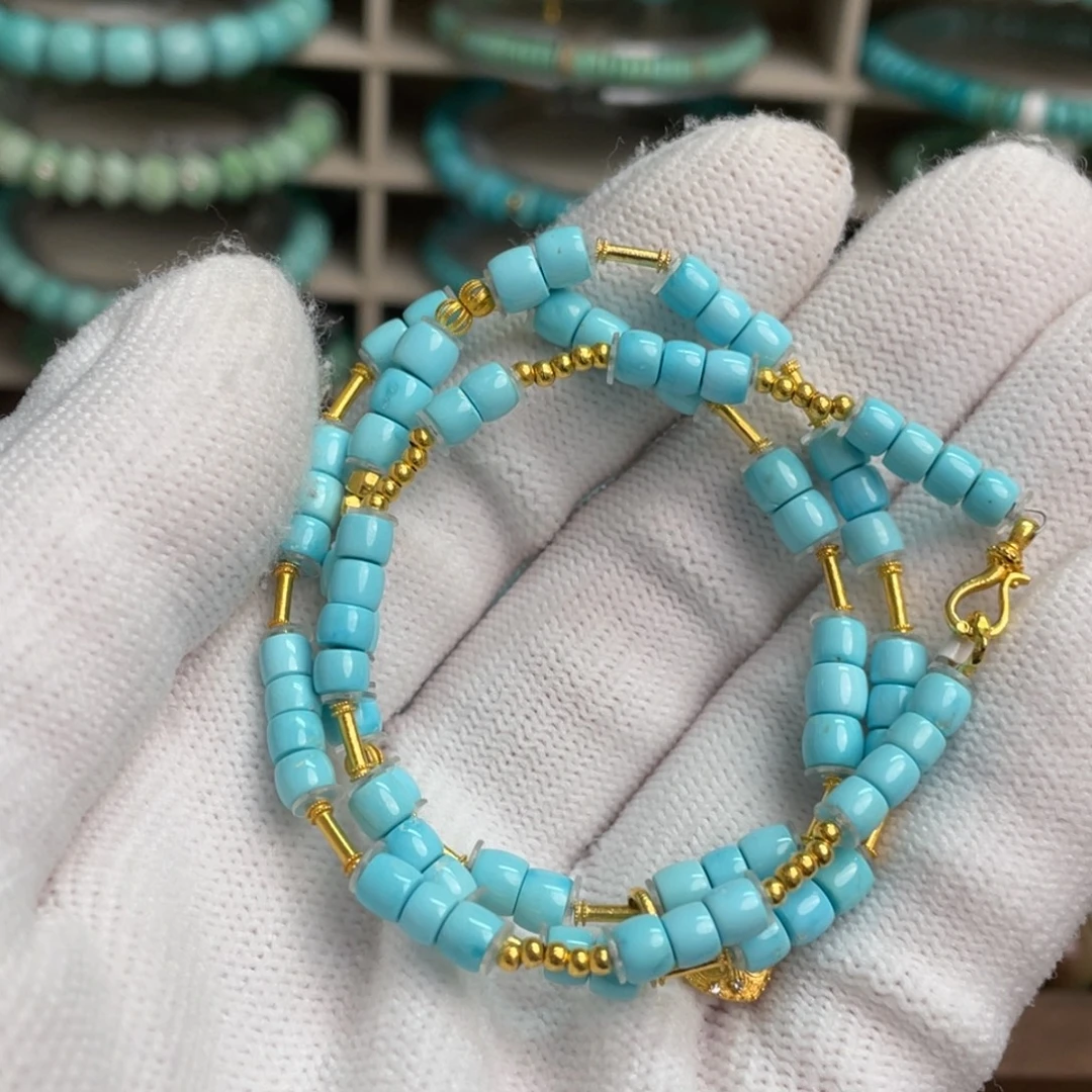 绿松石未镶嵌圆满项链1