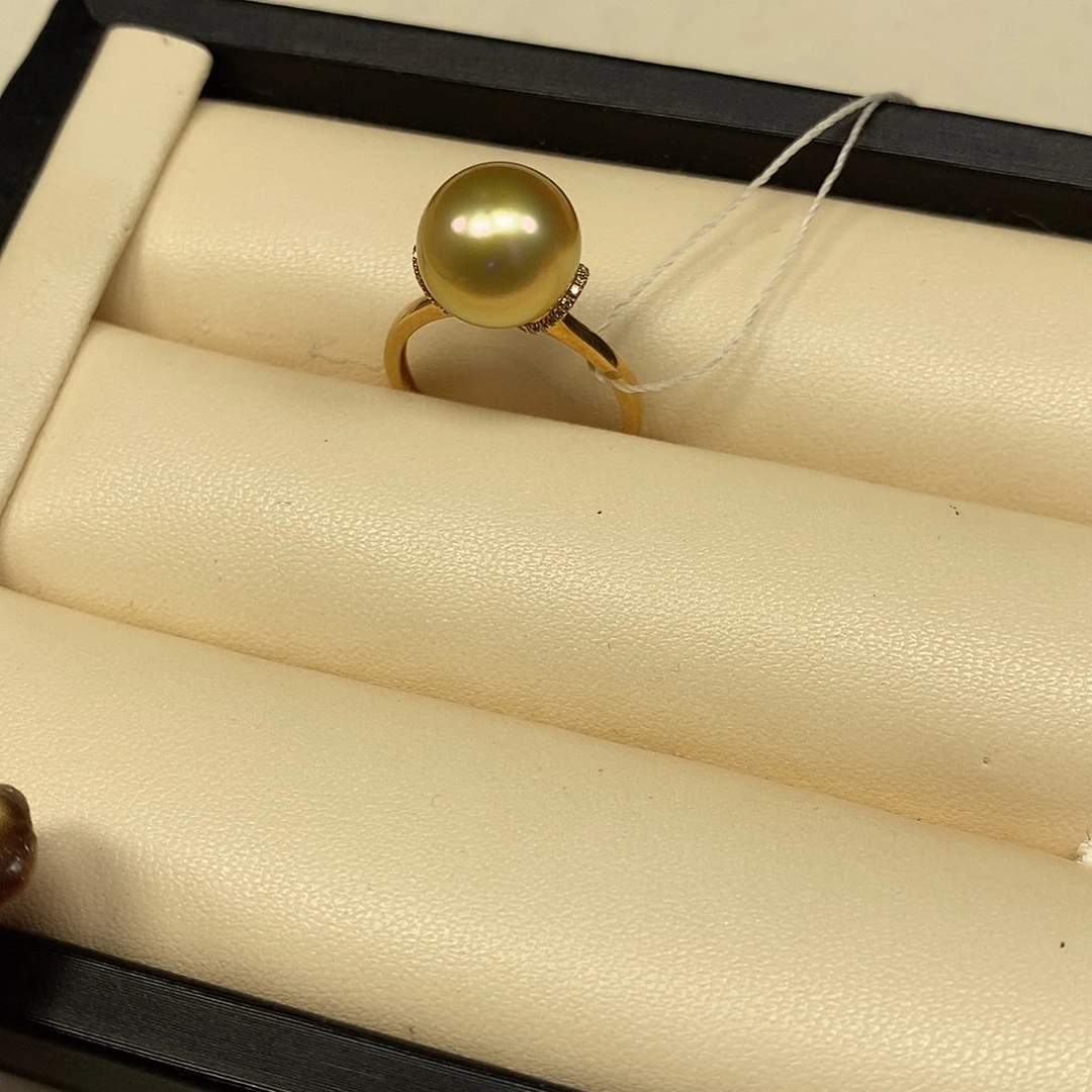 戒指海水珍珠18K金镶嵌