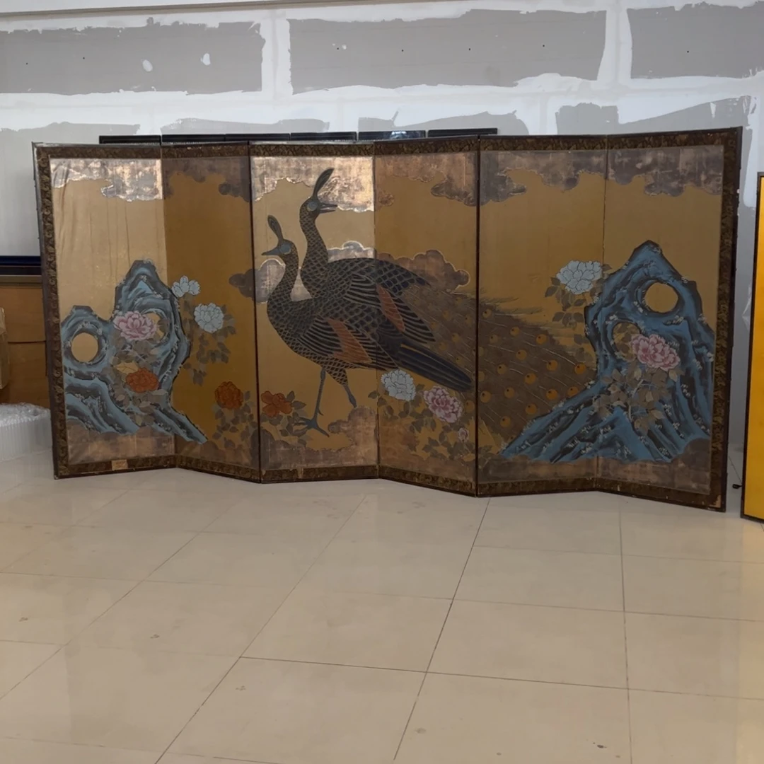 绘画屏风框画茶空间设计