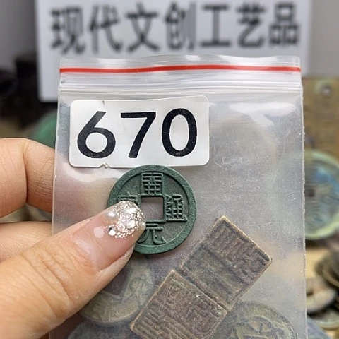 铜淡**然现代文创工艺品现代花钱