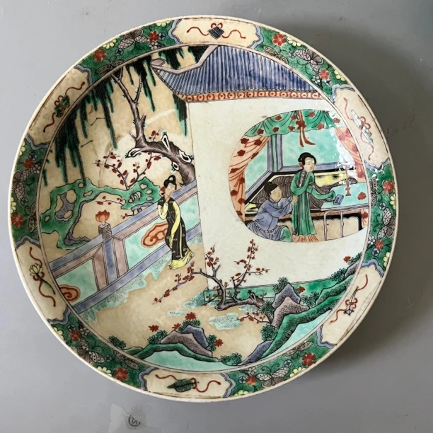 769 清康熙五彩人物故事赏盘
