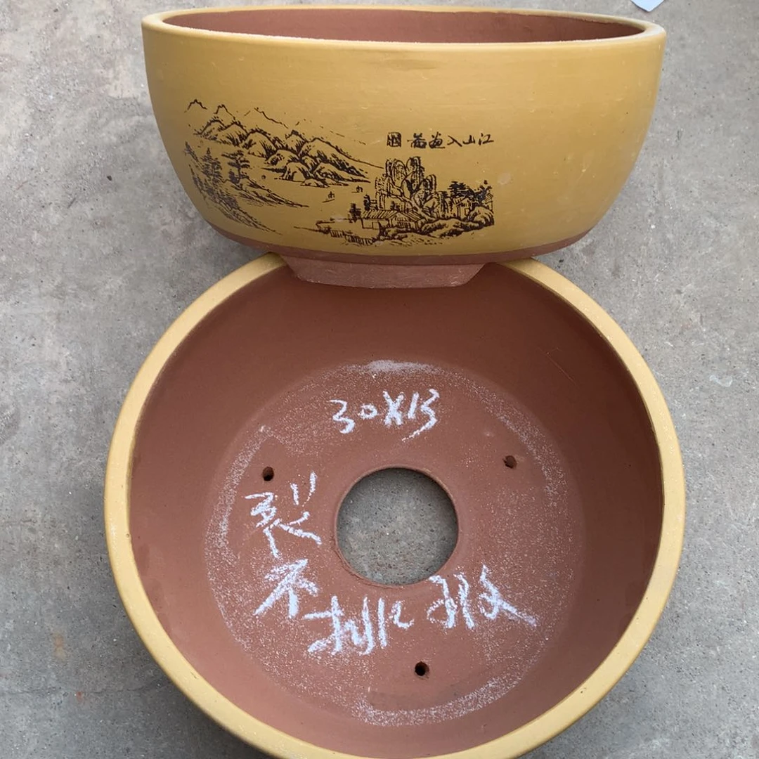 紫砂宜兴紫砂花盆，现货发