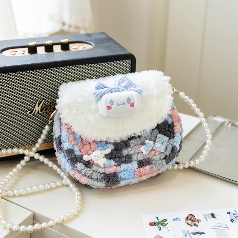 diy材料套z手工材料包编织包手缝自制可爱毛线小方包斜挎包送女友