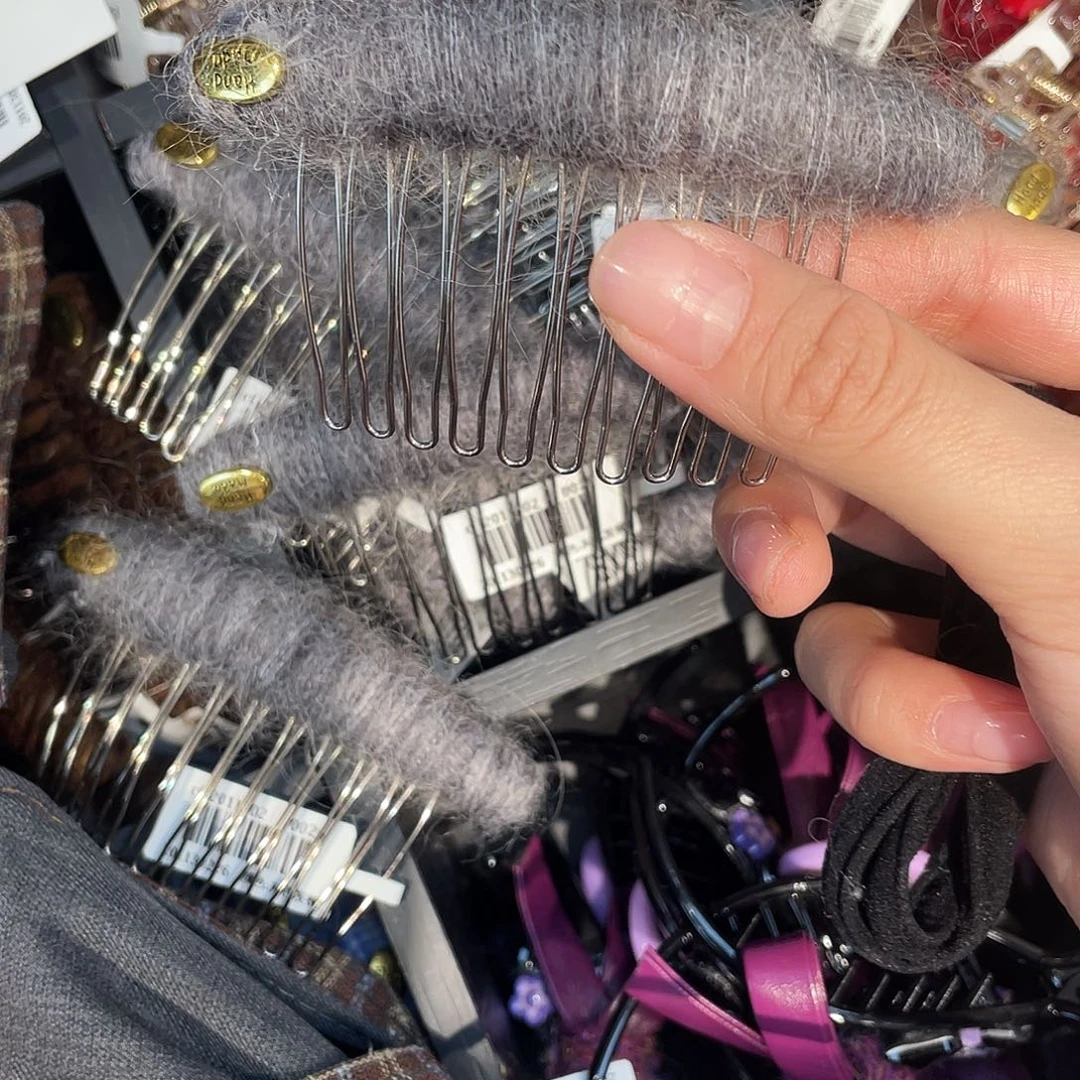 皮质非金属94灰色毛线倒插