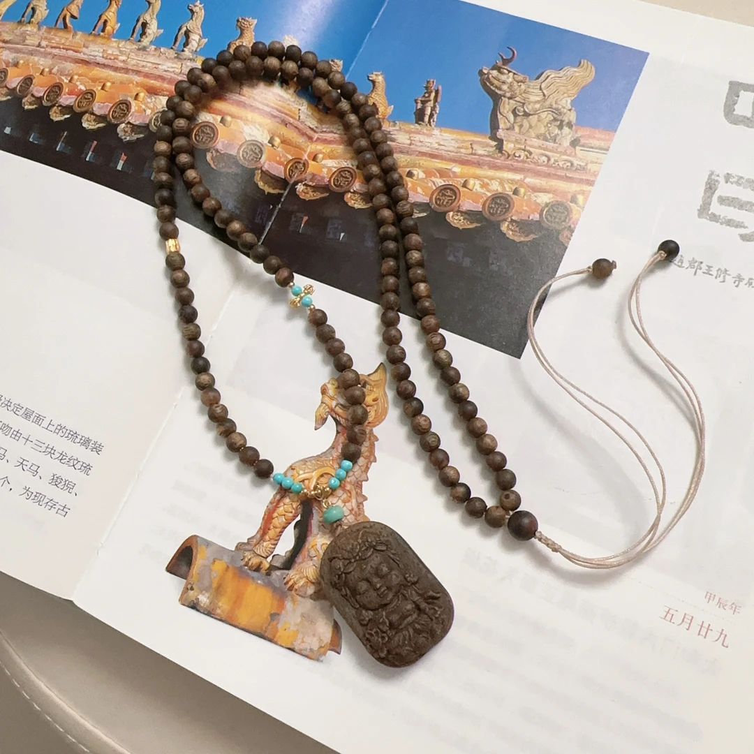 沉香18k奇楠沉香（沉水度母）吊坠锁骨链 32185 L240811