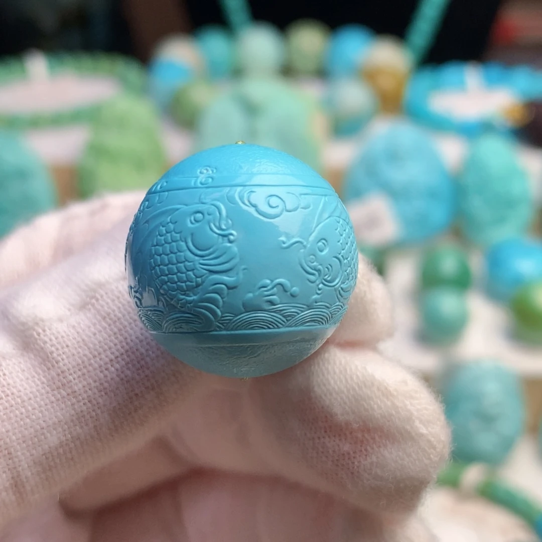 未镶嵌绿松石珠宝奇石21毫米