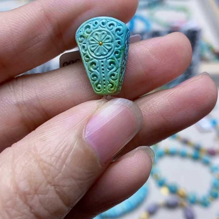 绿松石未镶嵌挂件63