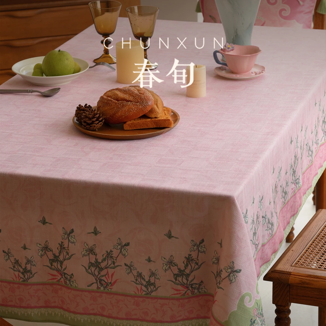 春旬/法式复古桌布2025新款轻奢高级感棉麻布艺防水防烫餐桌盖布