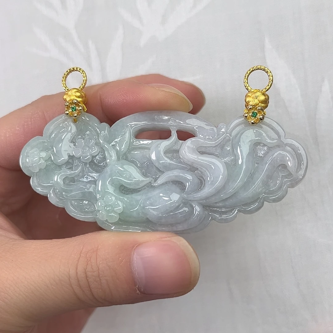 翡翠合金吊坠(赠链)国风
