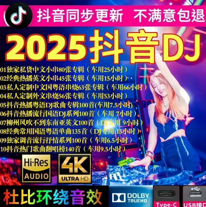 2025DJ车载u盘越南鼓歌曲新款抖音劲爆DJ中文无损经典音乐11号