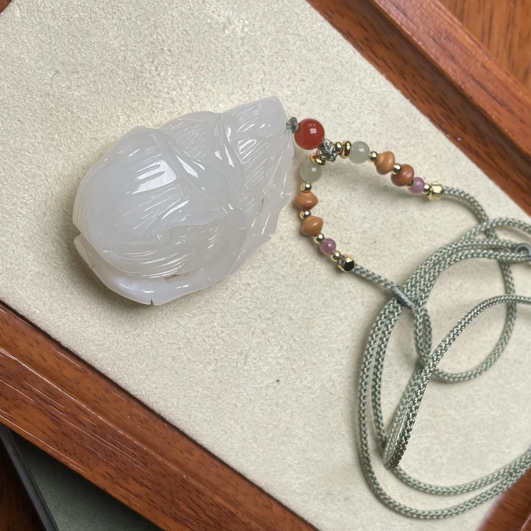 【艺品堂】车车 笋尖 雕刻件吊坠项链 全玉化