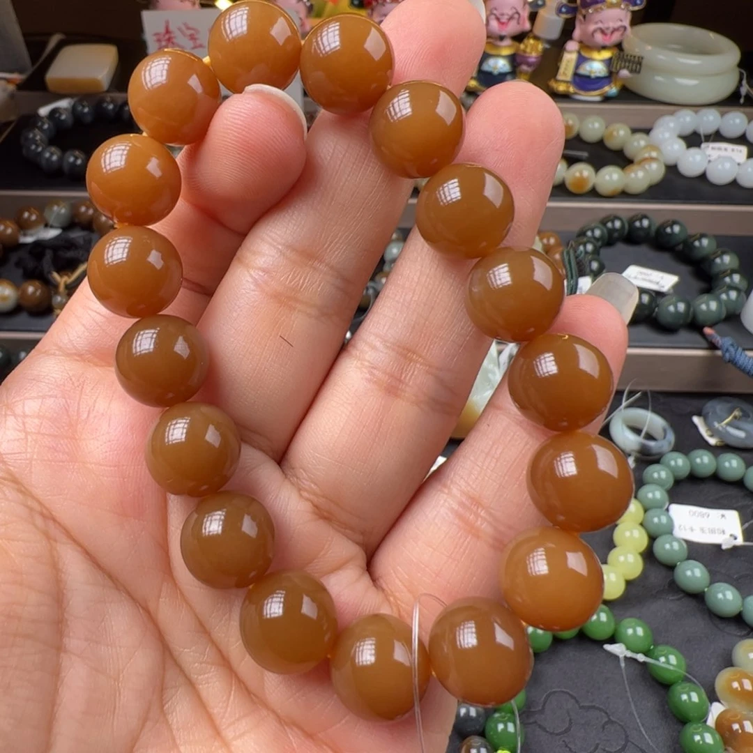 手链未镶嵌和田玉黄金蜜糖卡12