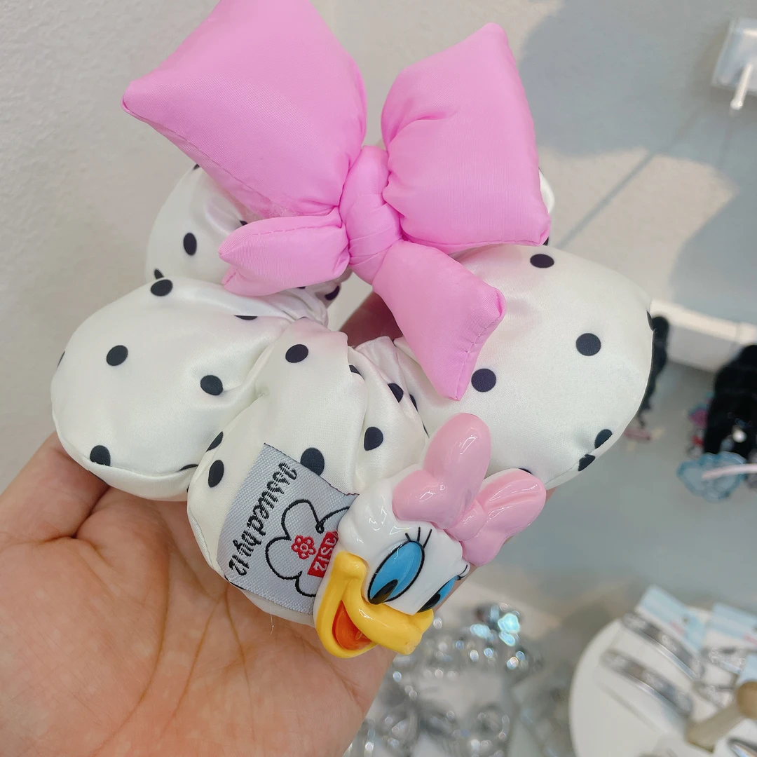 C-4534【满9.9包邮】可爱黛西卡通配件波点肠圈发圈