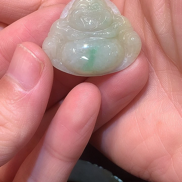 翡翠未镶嵌颈饰天然翡翠佛公吊坠