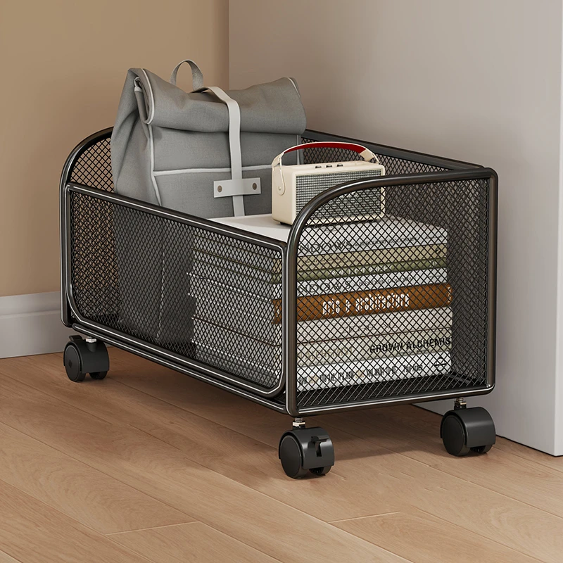 书包置物架可移动小推车办公室桌下书本收纳柜学生书包放置神器