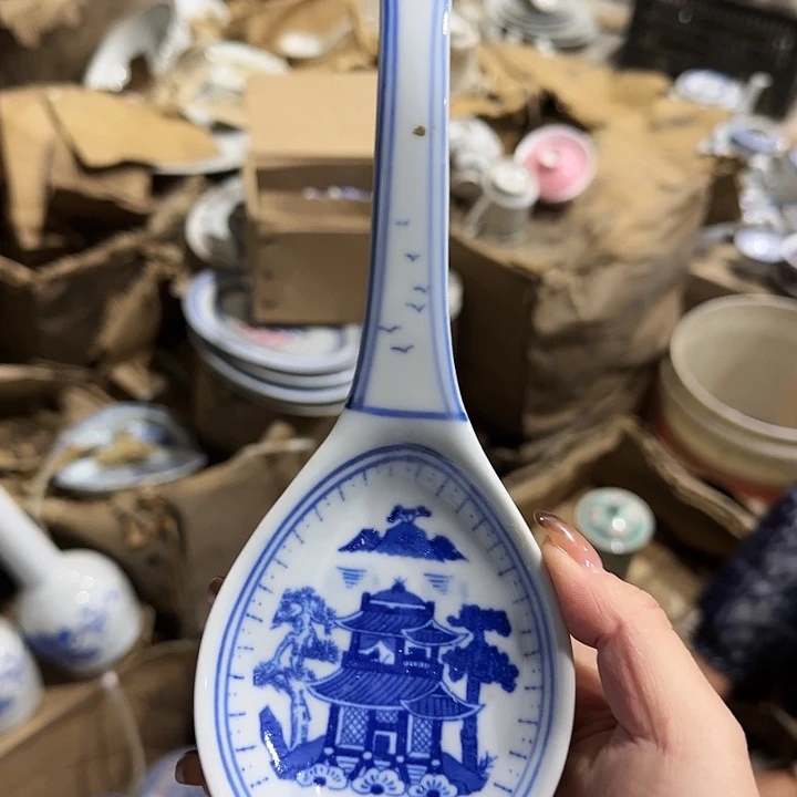 勺子微瑕景德镇陶瓷艺术品