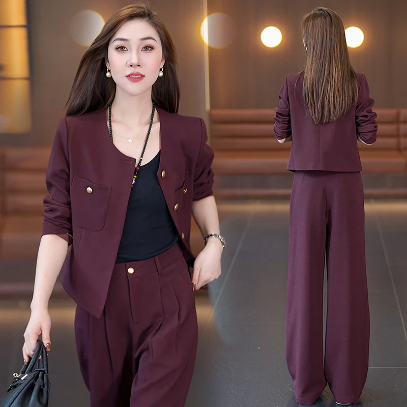 极简风时尚套装女2025秋季新款小个子轻熟风气质韩版轻职风两件套