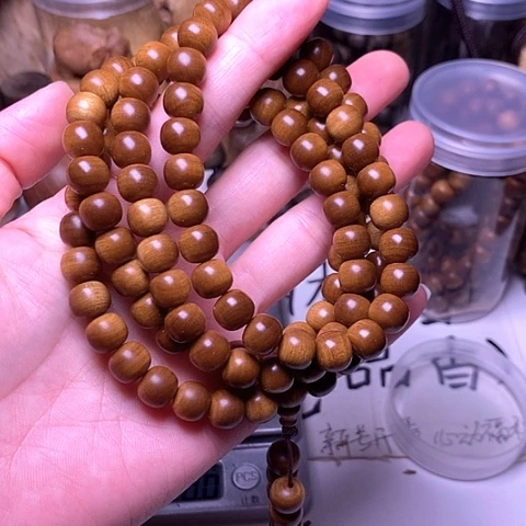檀香木手串/手链檀香玉化老料8/9/108横纹虎皮沉檀香王