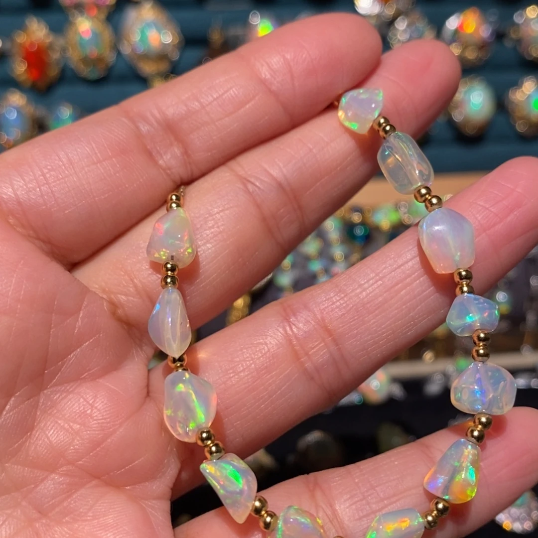 欧泊银S925镶嵌手链