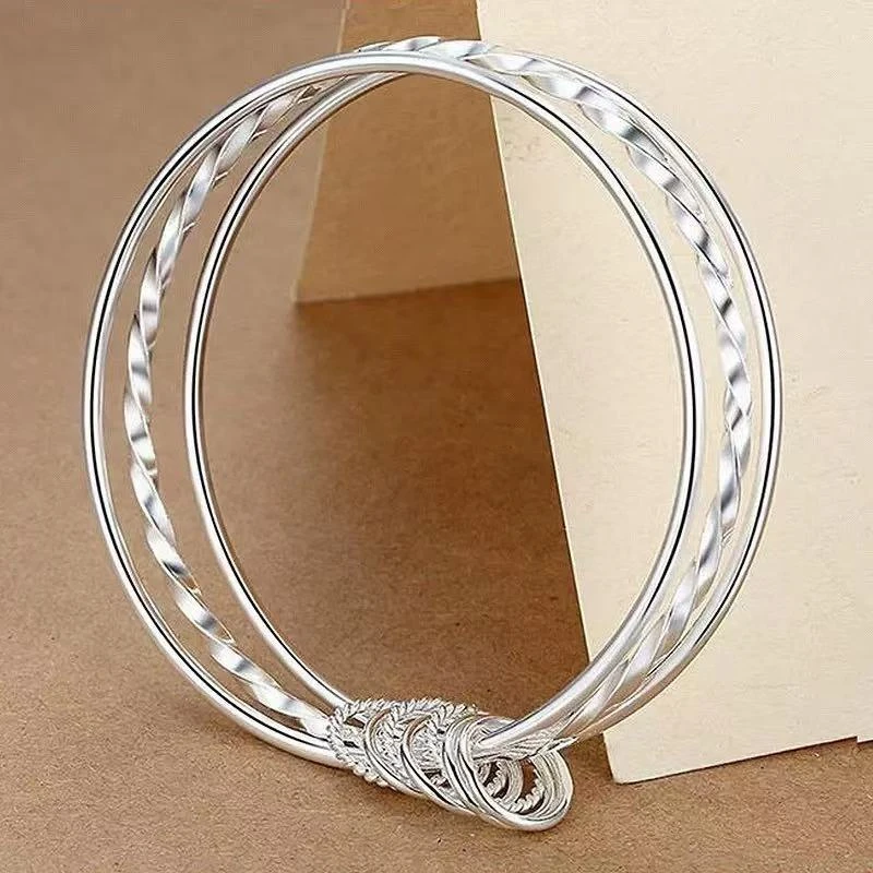 足银手镯 CL032 三生三世五小环