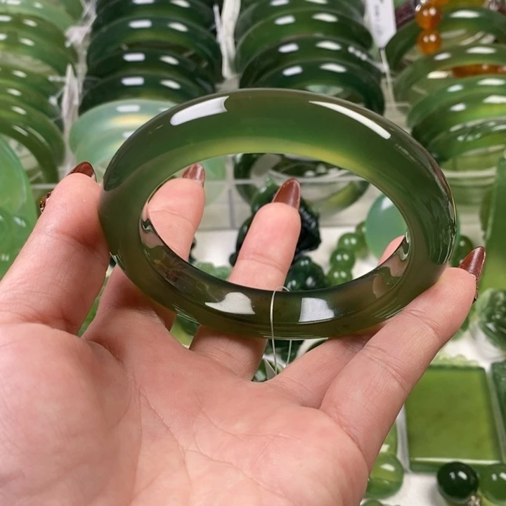 未镶嵌蛇纹石玉手镯德*